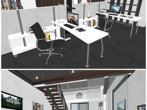 Loft工作室SU模型設計圖 打造高效創意的辦公空間
